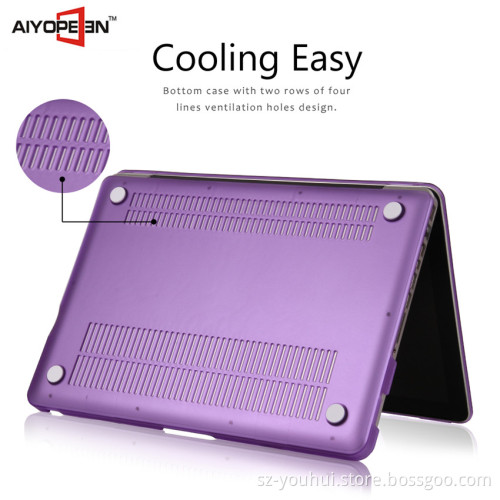 Rubber Coating Plastic Smart Cover Case for Macbook Matte Hard Case Cover for Apple Macbook pro 15.4 inch with 10 colors
